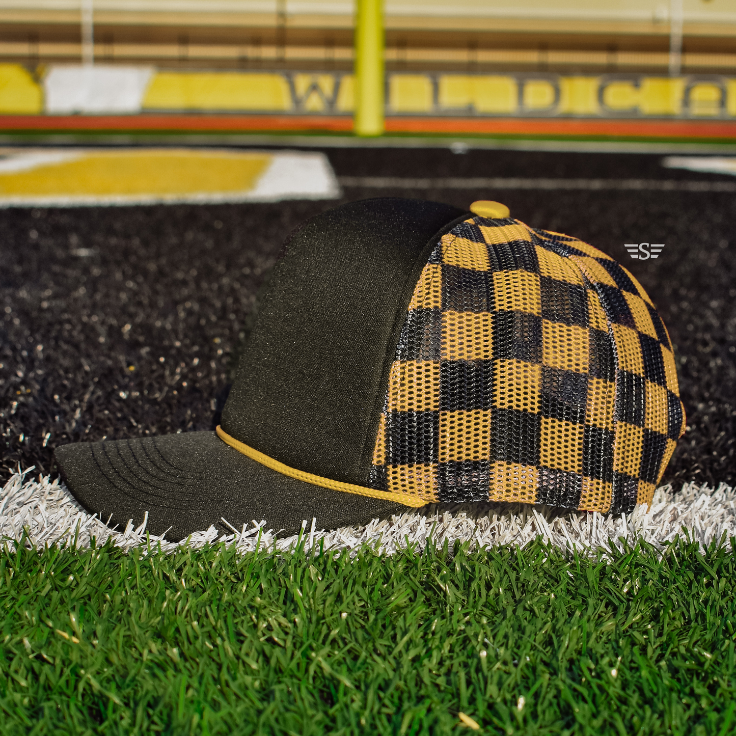 Checkered Mesh Back Cap