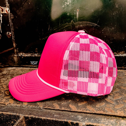 Checkered Mesh Back Cap
